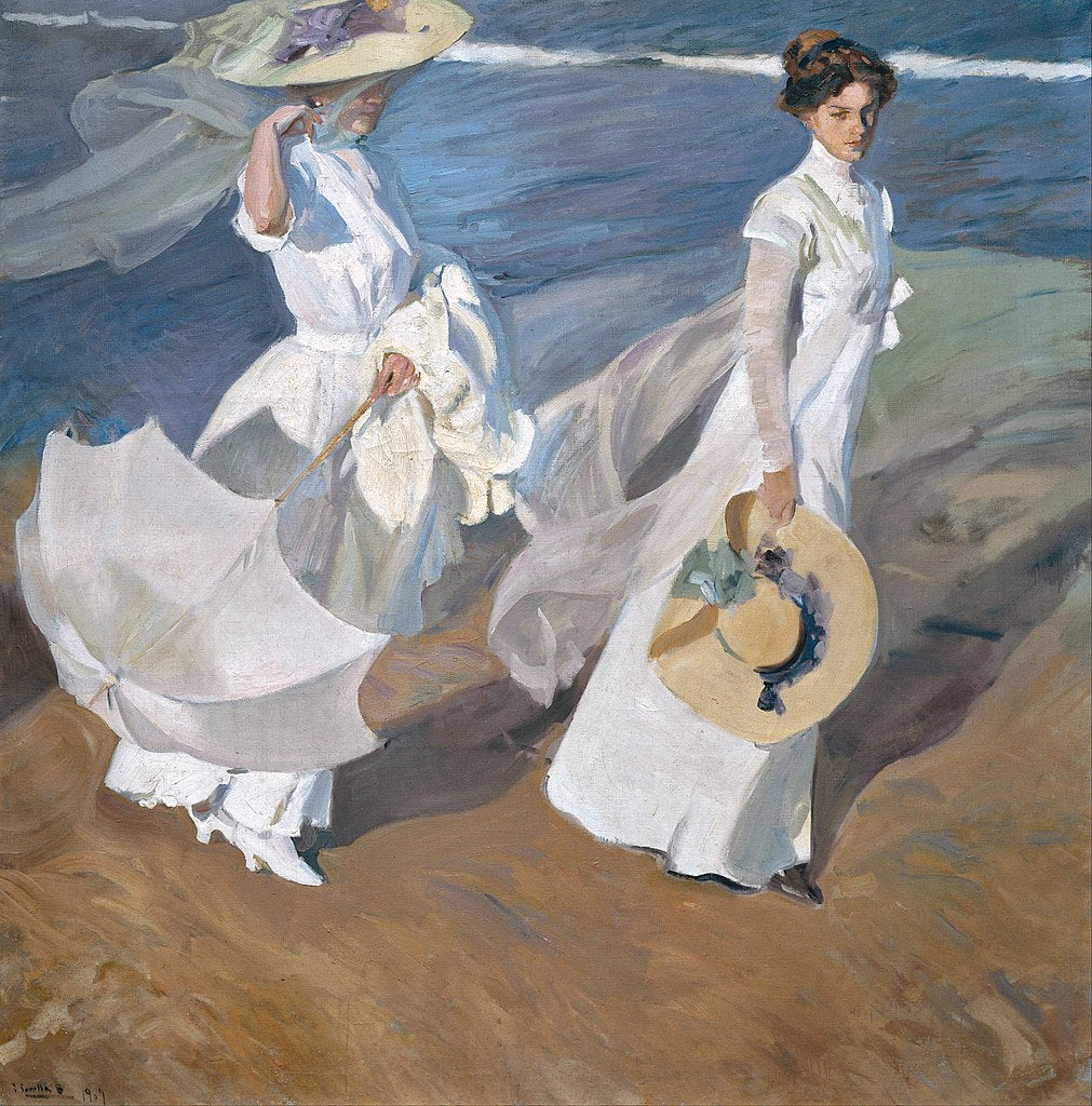 Joaquín Sorolla's Walk on the beach would look great in your warm-weather living room