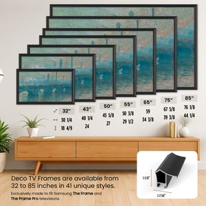 PrismaticAnodizedBlack-Dimensions - Deco TV Frames AU