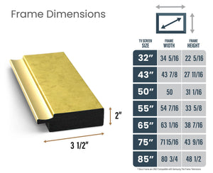 gold contemporary samsung frame tv