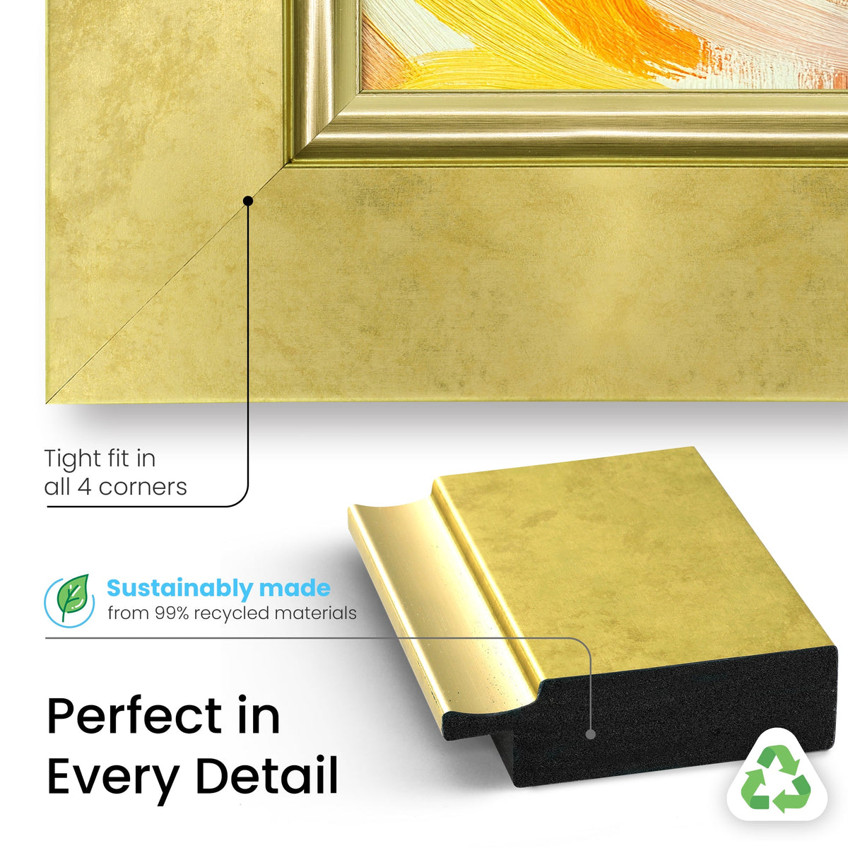 Deco TV Frames Samsung the Frame TV Contemporary Gold
