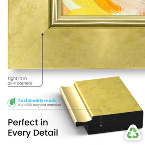 gold contemporary samsung frame tv