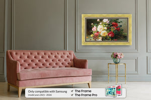 gold contemporary samsung frame tv