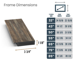 distressed reclaimed wood tv frame for samsung the frame tv