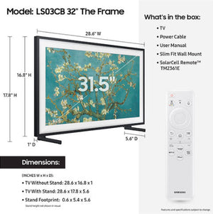 32" Samsung The Frame / 4K Art Mode Smart TV (2023)