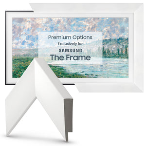 white samsung the frame customizable bezel