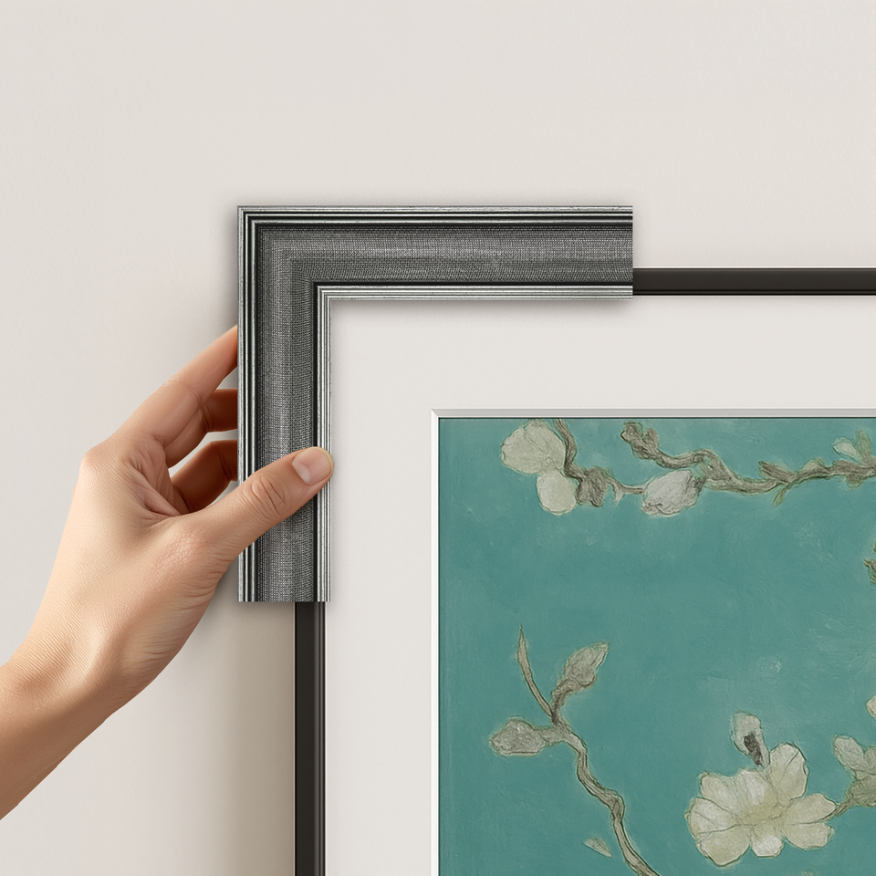 IndustrialIron_CornerExample - Deco TV Frames AU