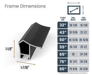 Anodized Black - Alloy Prismatic Samsung Frame TV Bezel (2017-2020)