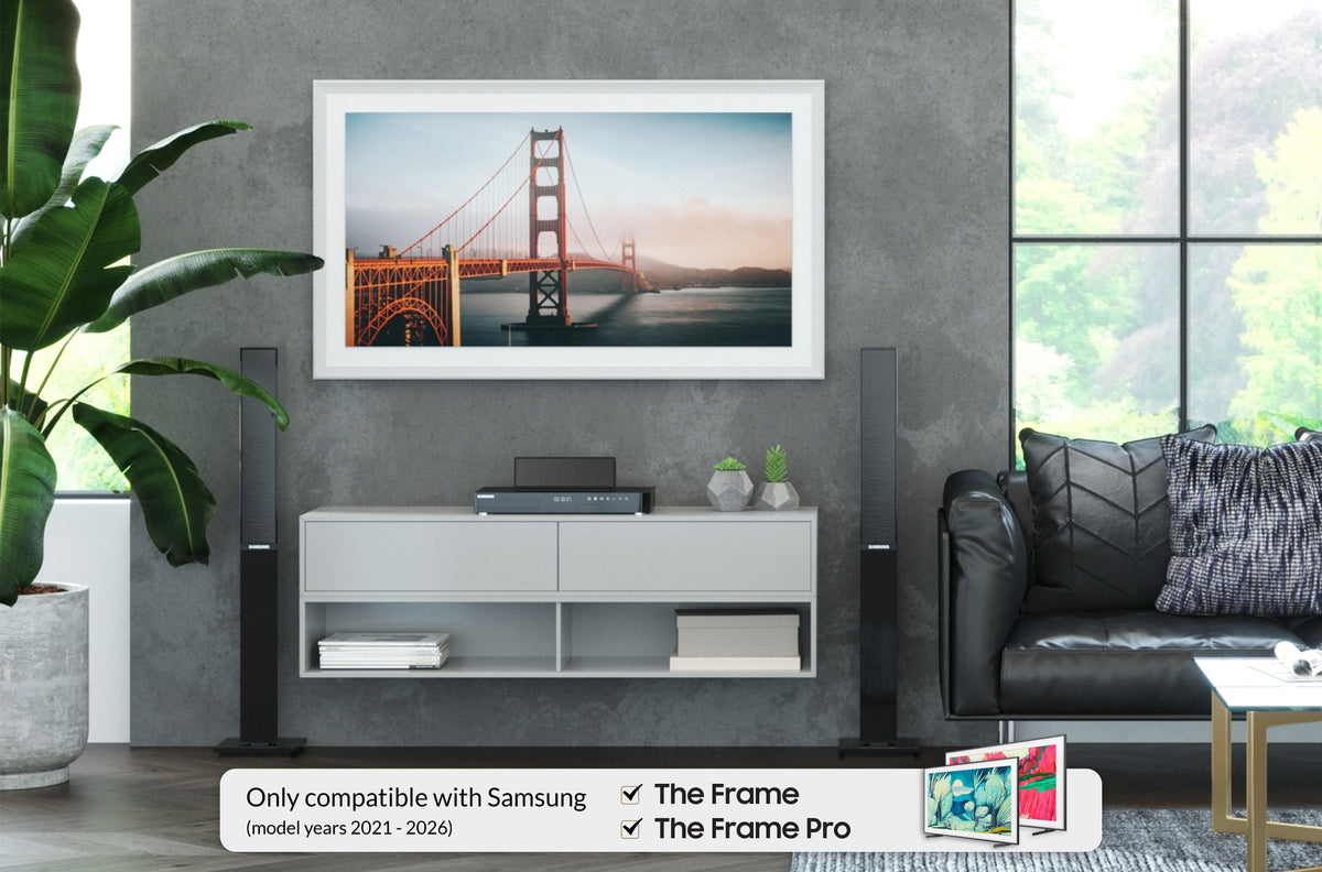 Pure White - Alloy Prismatic Samsung Frame TV Bezel