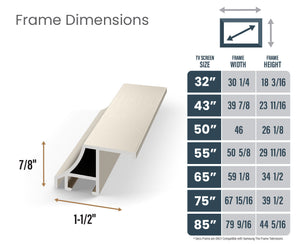 German Silver - Alloy Scoop Samsung Frame TV Bezel