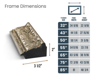 Deco TV Frames Samsung the Frame TV Tuscan Silver