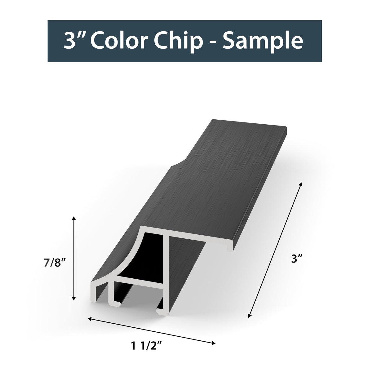 SAMPLE - Anodized Black Alloy - Profile: Scoop