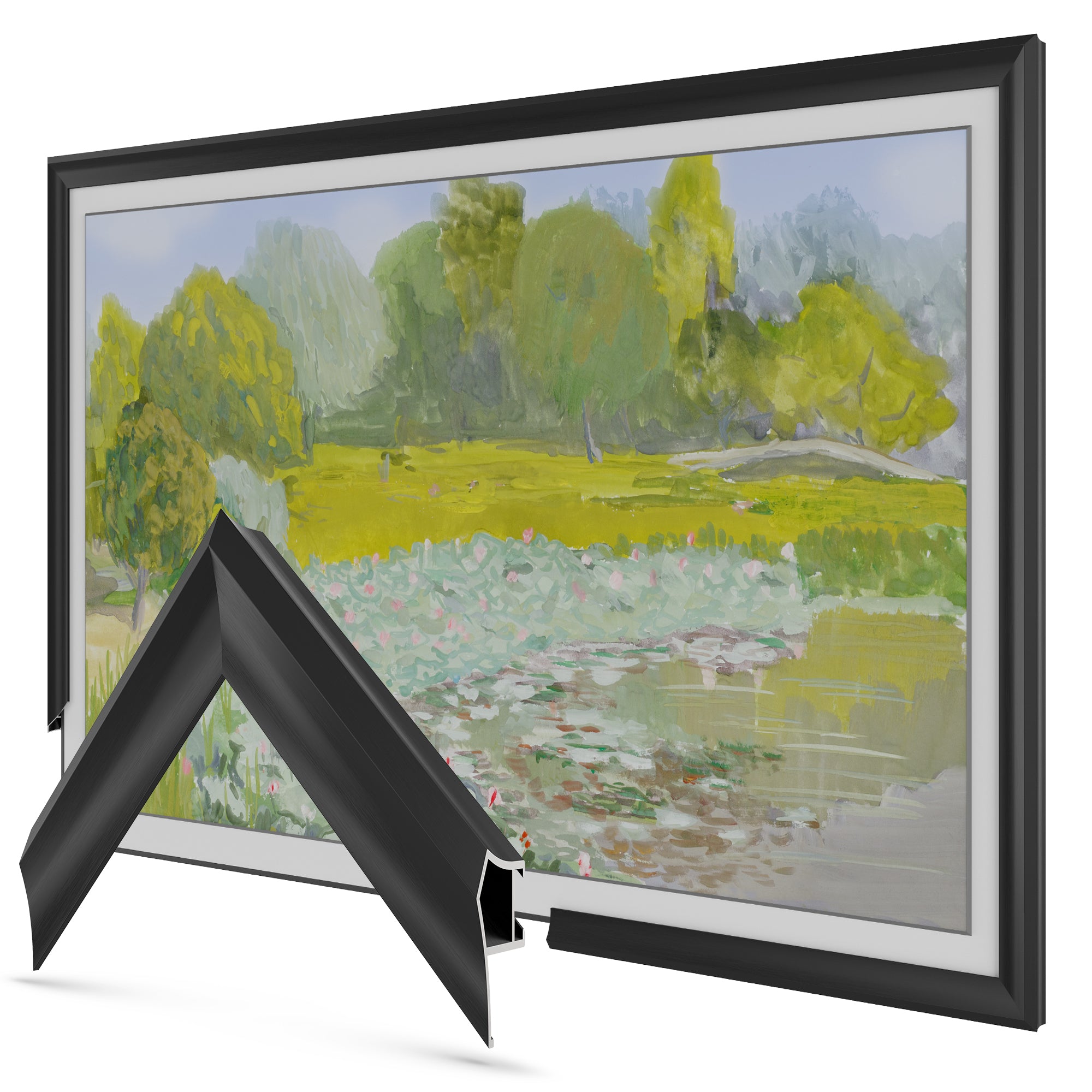 Negro anodizado - Bisel de marco Samsung prismático de aleación 