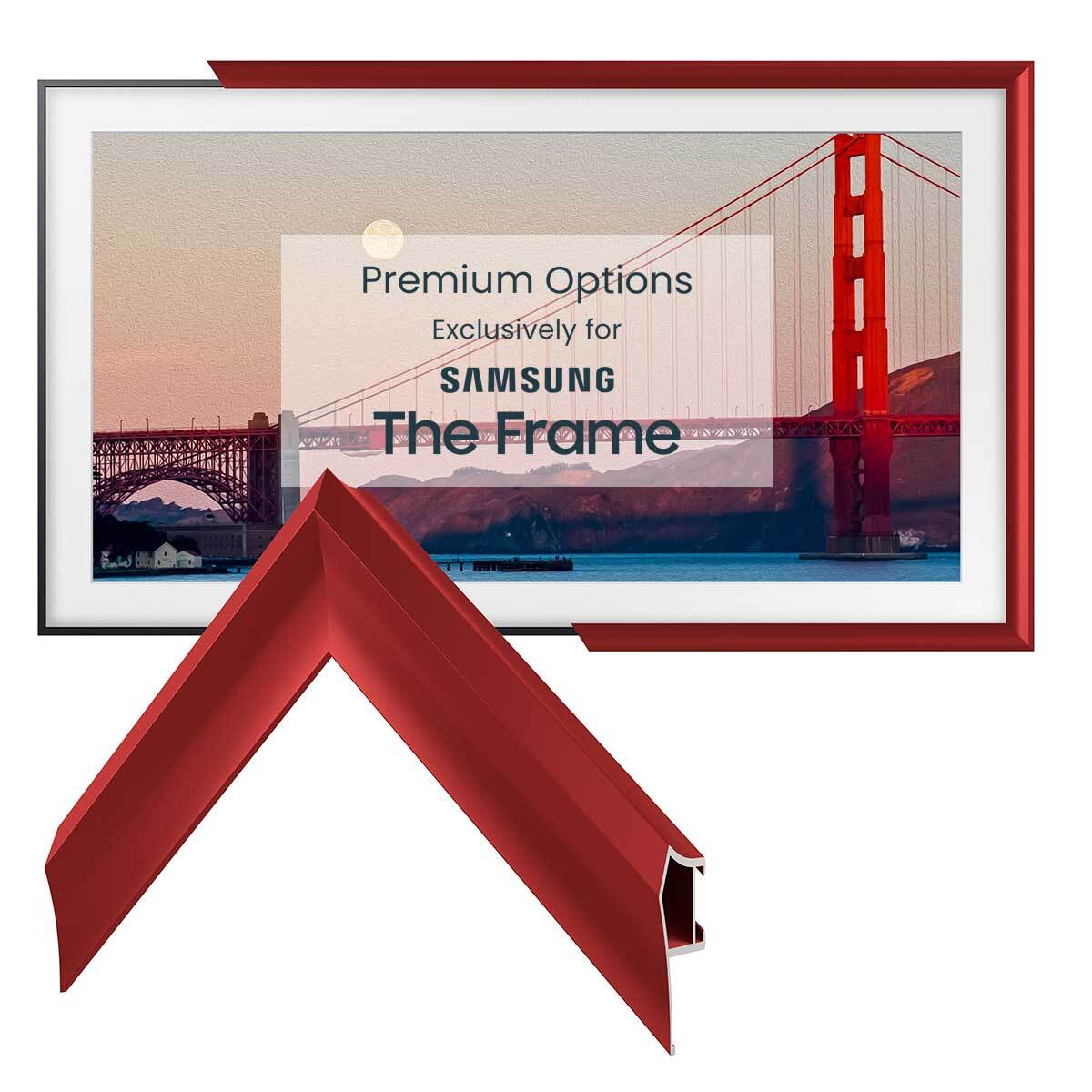 Candy Apple Red - Alloy Prismatic Samsung Frame TV Bezel