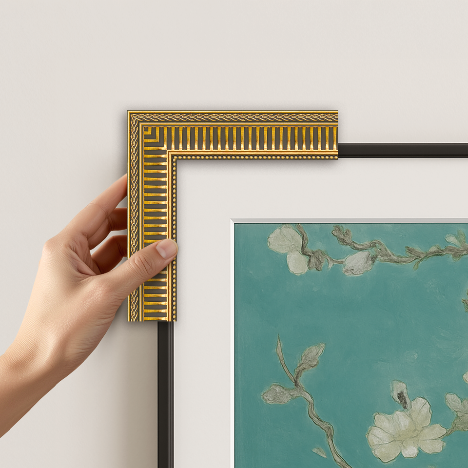 EmpireGold_CornerExample - Deco TV Frames AU