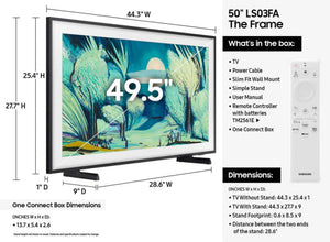 50" Samsung The Frame / QLED 4K Art Mode Samsung Vision AI Smart TV (2025)
