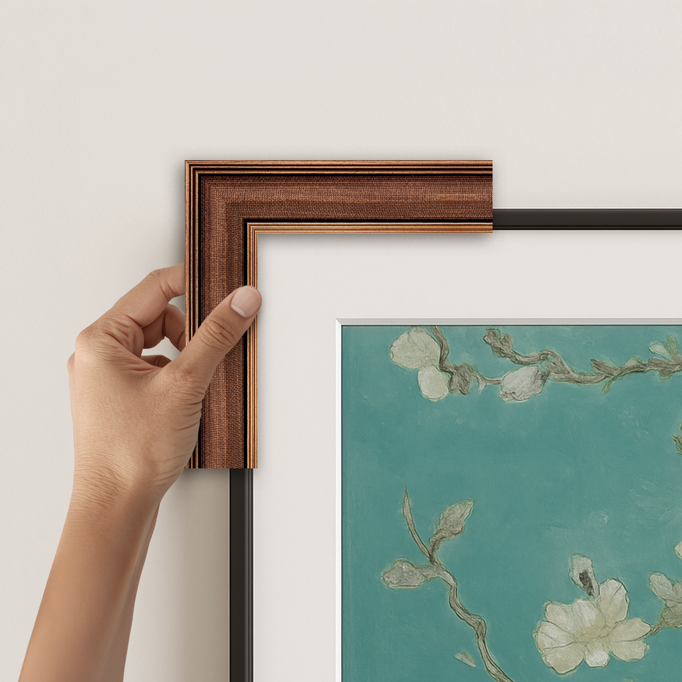 IndustrialCopper_CornerExample - Deco TV Frames AU