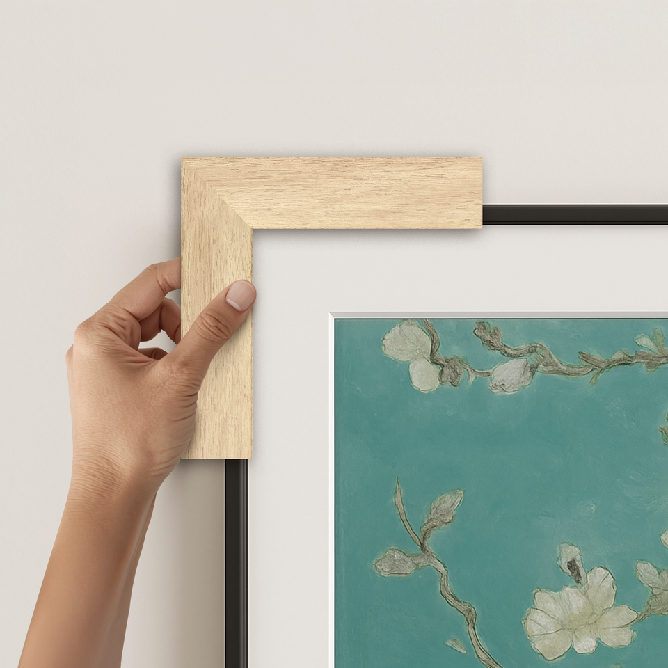 MuseumMaple_CornerExample - Deco TV Frames AU