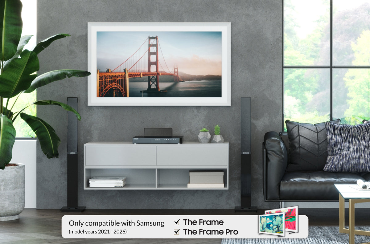 Blanc pur - Lunette de cadre Samsung prismatique en alliage