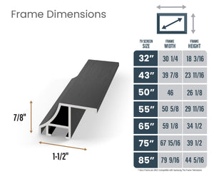 Anodized Black - Alloy Scoop Samsung Frame Bezel