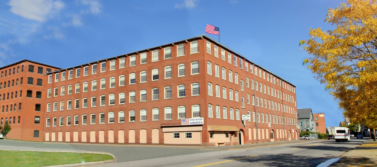 Brick office building