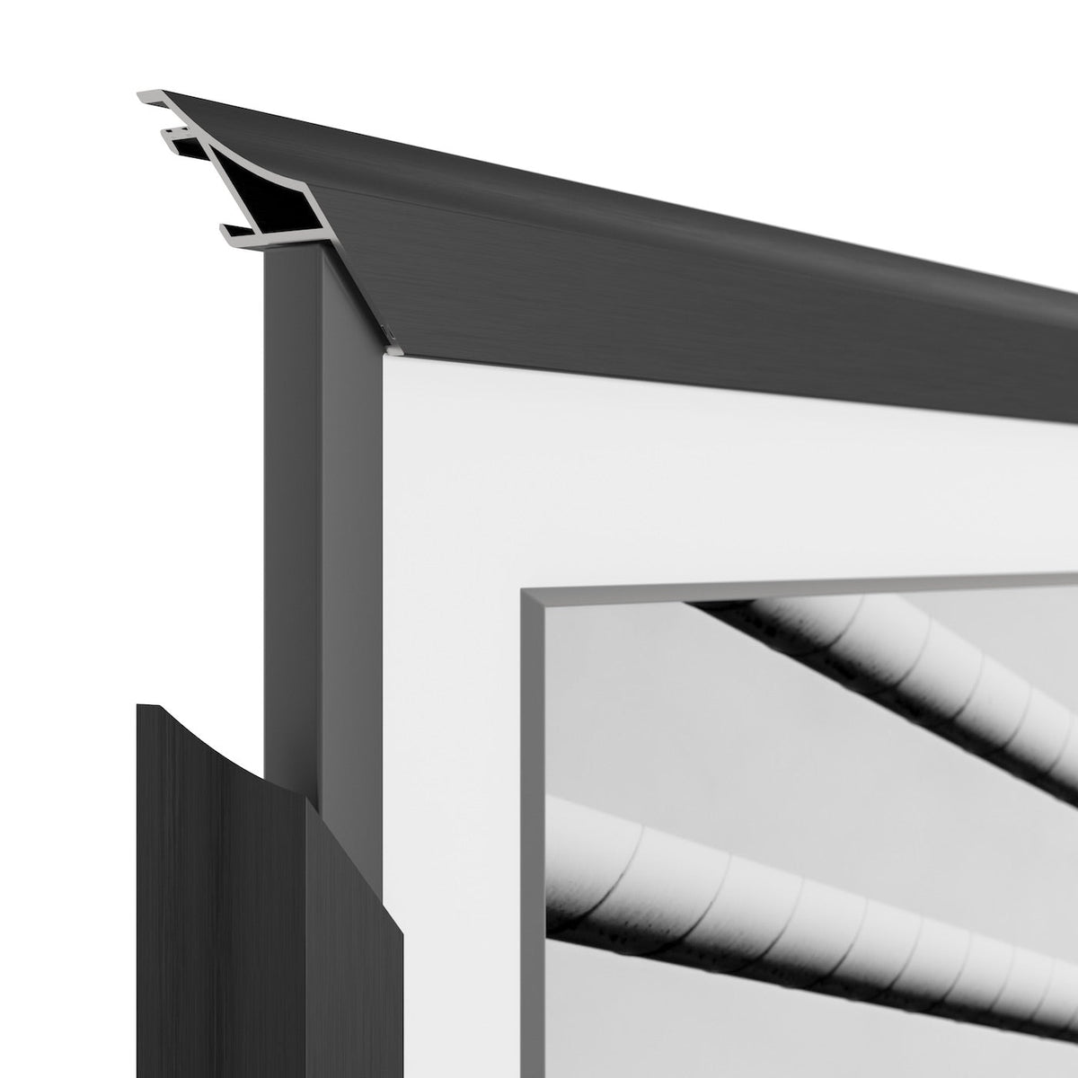 Anodized Black - Alloy Scoop Samsung Frame TV Bezel