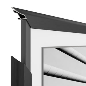 Anodized Black - Alloy Scoop Samsung Frame TV Bezel