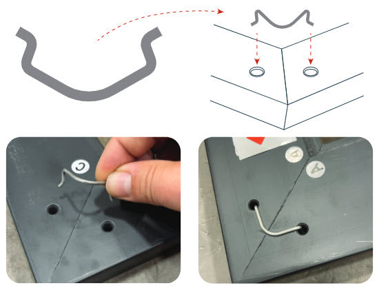 Soportes de esquina de resorte para marcos Deco Premiere