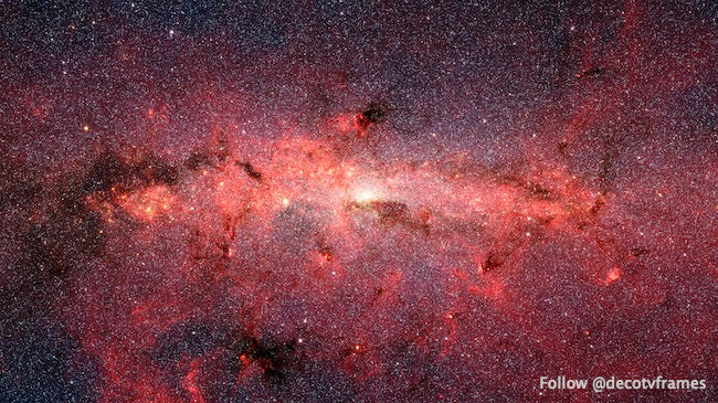 Hundreds of thousands of stars crowded into the swirling core of our spiral Milky Way galaxy