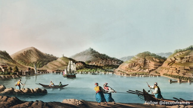 Port occidental de l'île de Samos vu des vues des dominions ottomans, d'Europe, d'Asie et de certaines îles de la Méditerranée (1810)