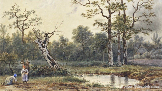 Landschap a rencontré deux sprokkelaarsters 