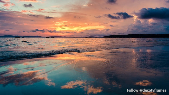Paysage de bord de mer et de nuages 