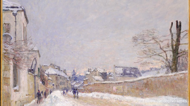 Rue Eugène Moussoir à Moret : L&#39;hiver 