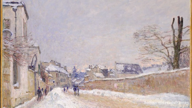 Rue Eugène Moussoir en Moret: Invierno 