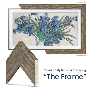distressed reclaimed wood tv frame for samsung the frame tv