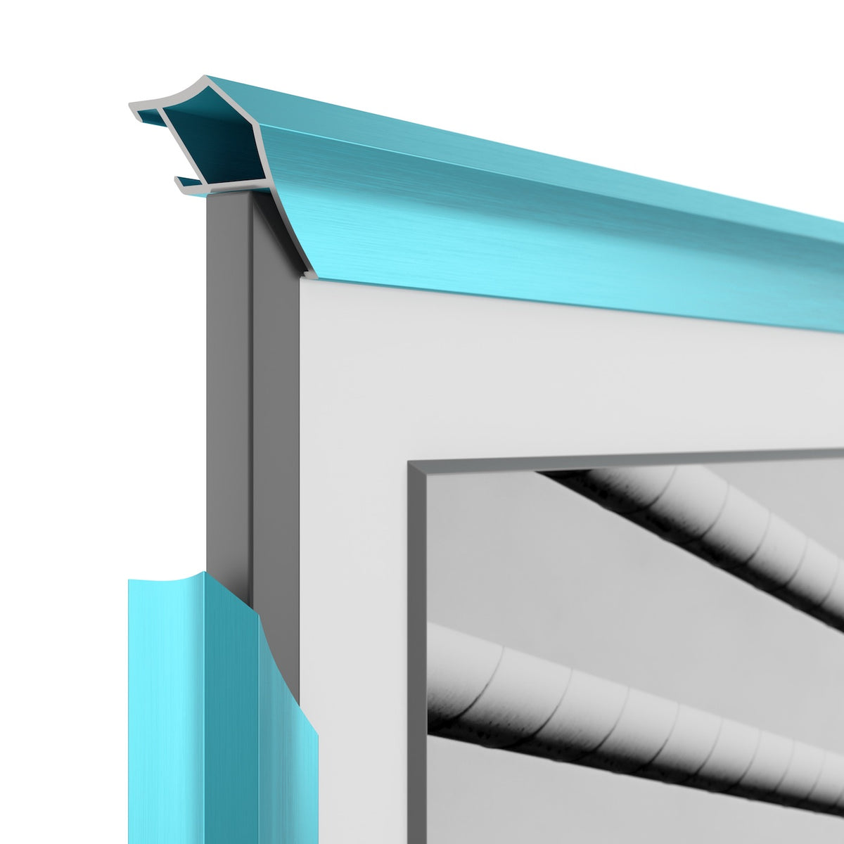 Turquesa caribeña - Bisel de marco Samsung prismático de aleación