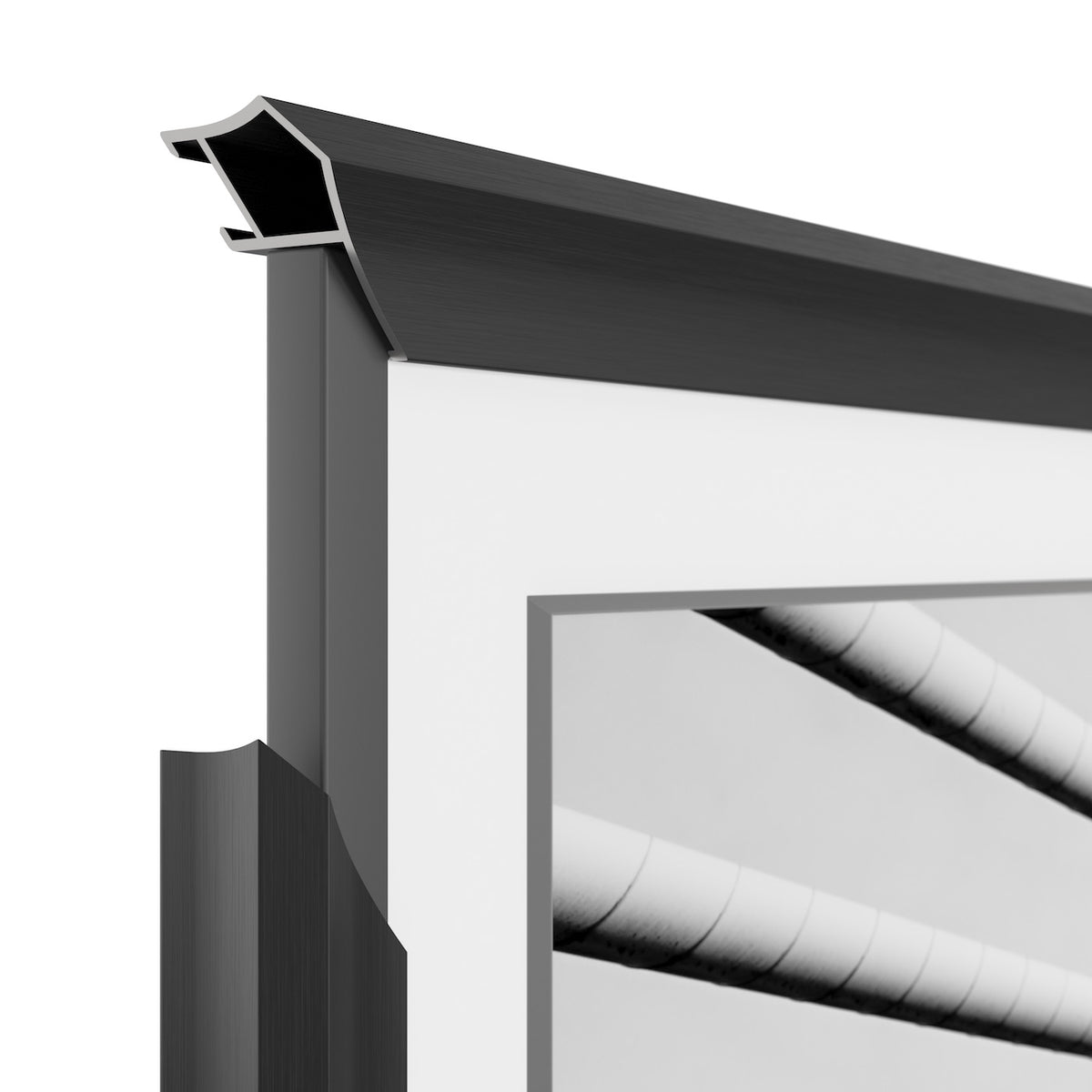 Anodized Black - Alloy Prismatic Samsung Frame Bezel